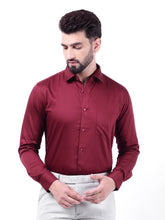 Plain Cotton Maroon Shirt