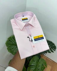 Baby Pink Cotton Satin Lycra Shirt