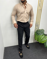 Beige Cotton Linen Shirt