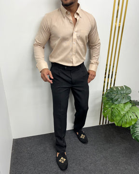 Beige Cotton Linen Shirt