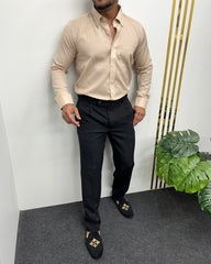 Beige Cotton Linen Shirt