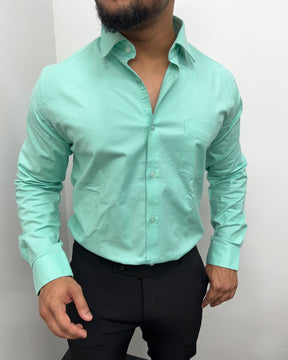 Mint Business Class Oxford Lycra Formal Shirt
