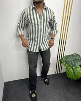 Self Striped Jute Cotton Shirt