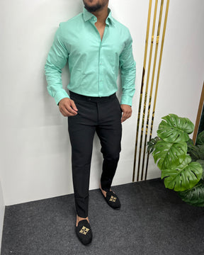 Mint Business Class Oxford Lycra Formal Shirt
