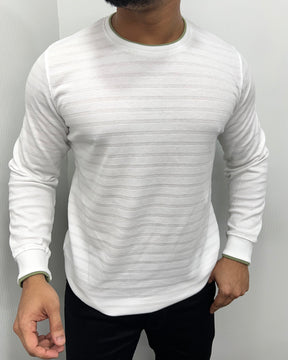 White Plain Knit T-Shirt