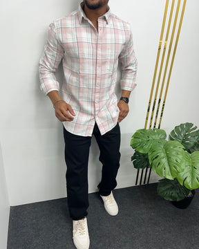 Cotton Dobby Casual Checks Shirt