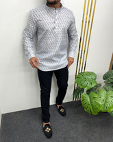 Jari Fabric Printed Premium Short Kurta