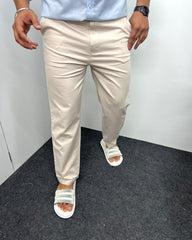 Beige Imported Dobby Baggy Pant