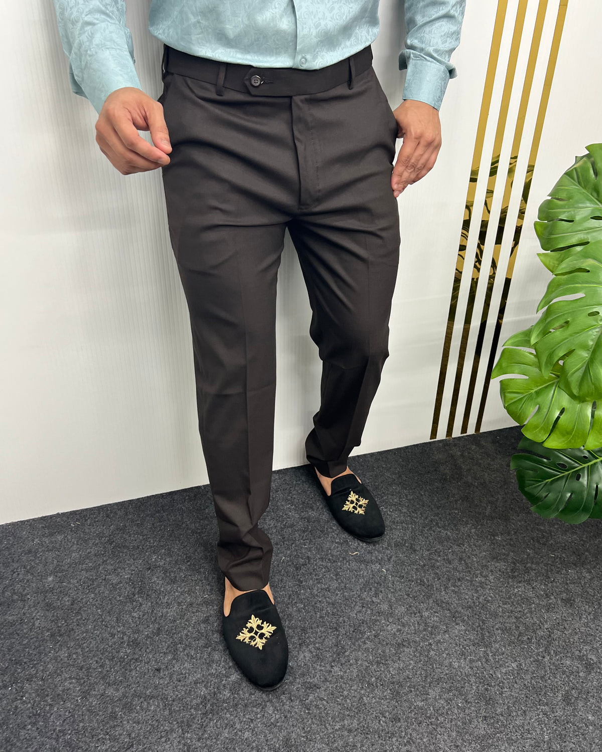 Dark Brown Flexiwaist Business Class Formal Pant
