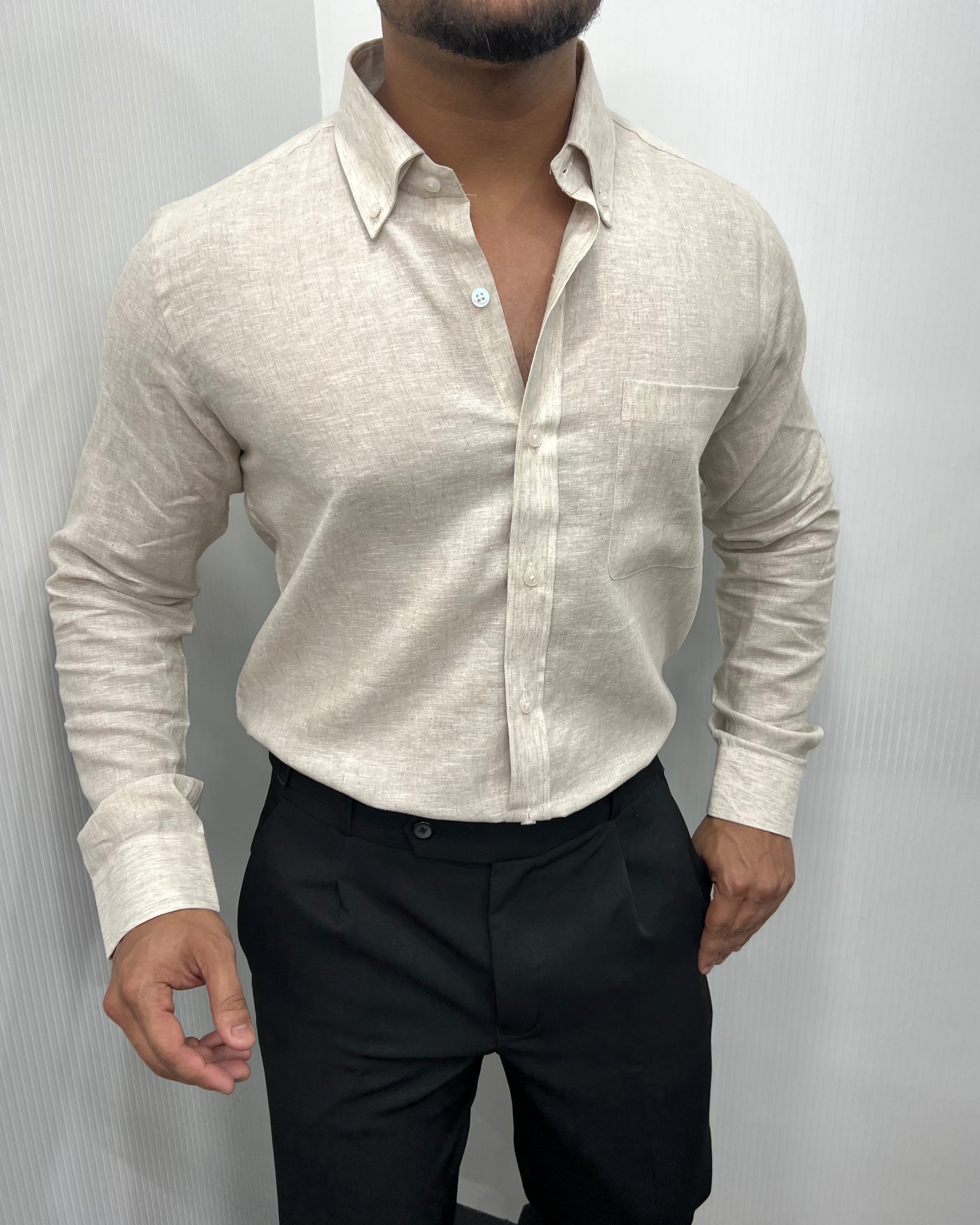 Natural Cotton Linen Shirt