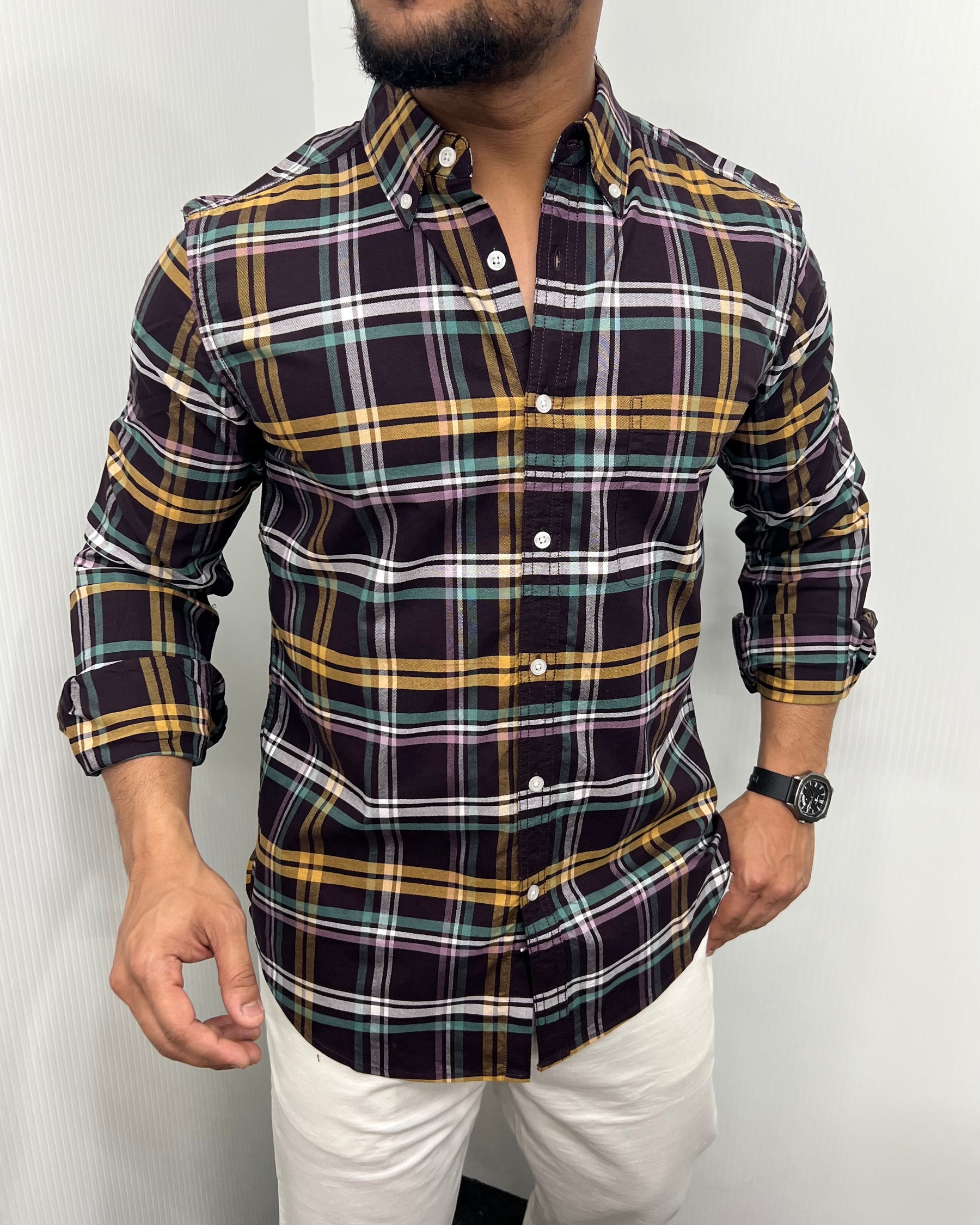 Cotton Oxford Checks Shirt