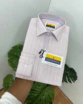 Baby Pink Lux Cotton Oxford Striped Shirt