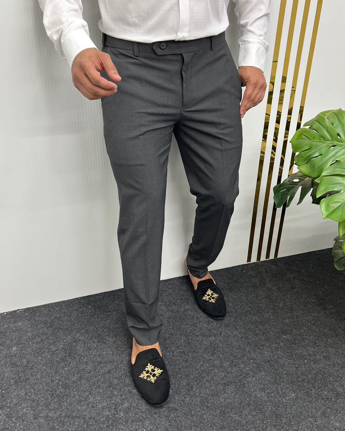 Cement Gray Flexiwaist Business Class Formal Pant