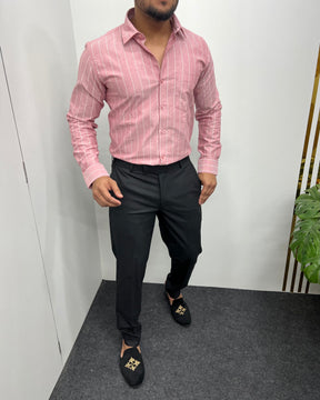 Onion Oxford Premium Fine Cotton Vertical Striped Shirt
