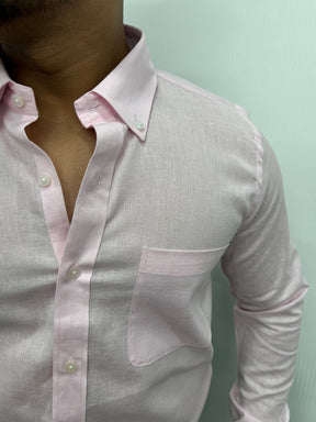 Light Pink Cotton Linen Shirt
