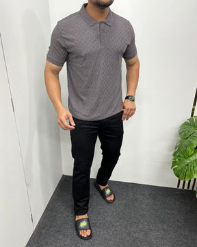 Dark Gray Premium Jacquard T-Shirt