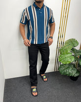 Royal Blue Matty Striped T-Shirt