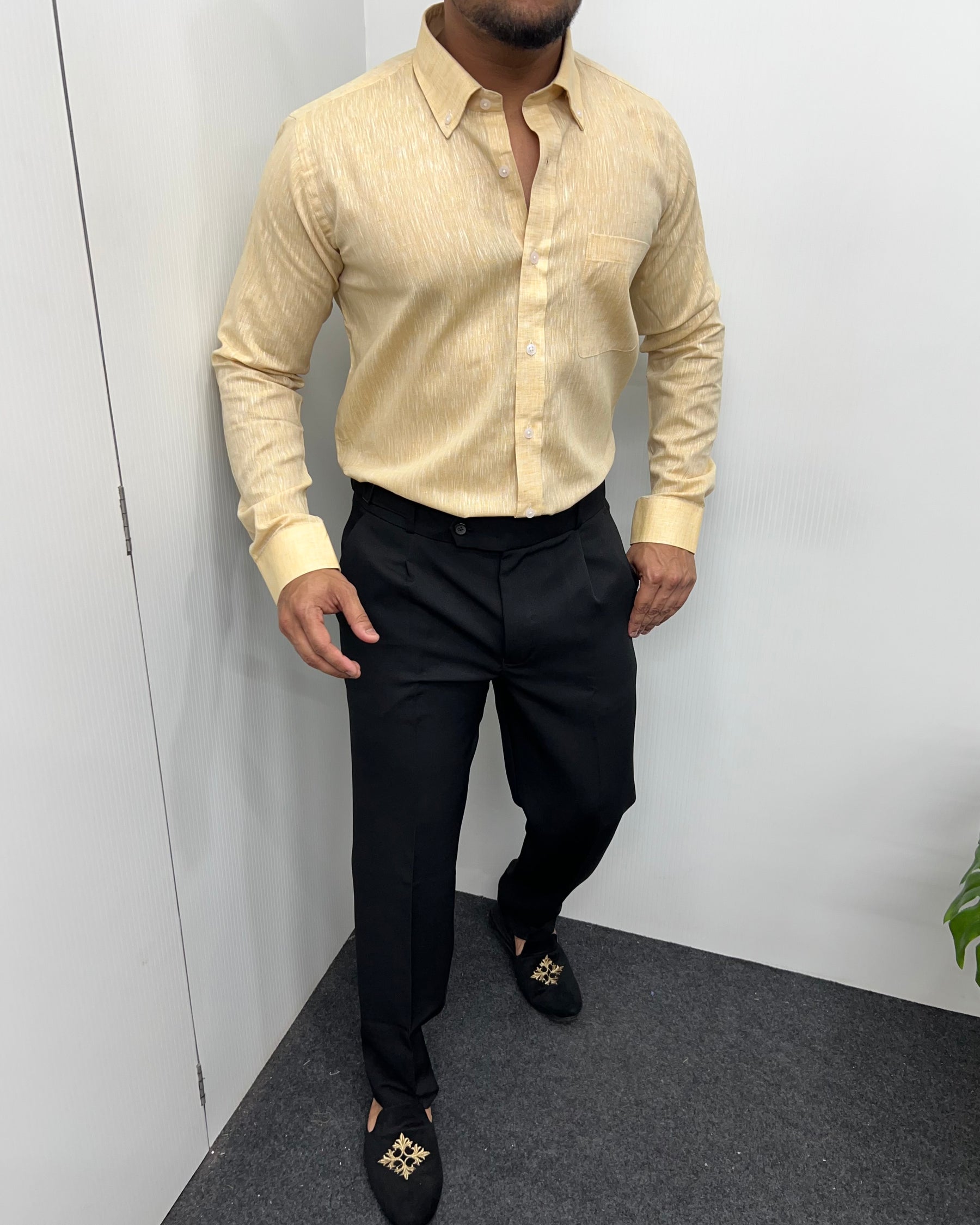 Mango Melange Cotton Linen Shirt