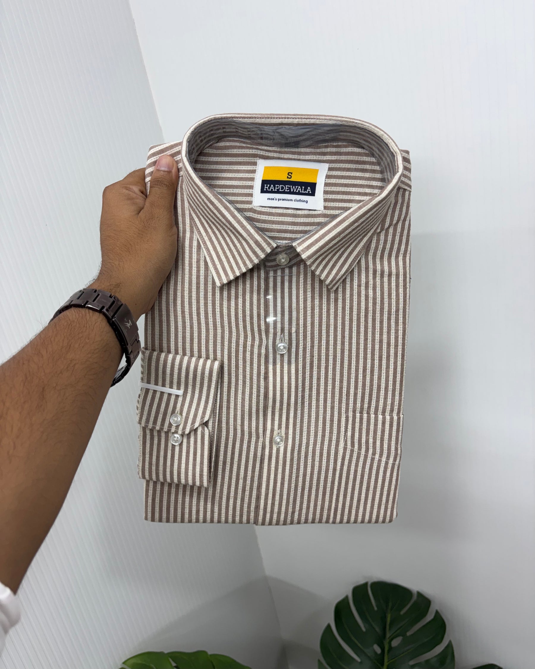 Jute Cotton Striped Shirt