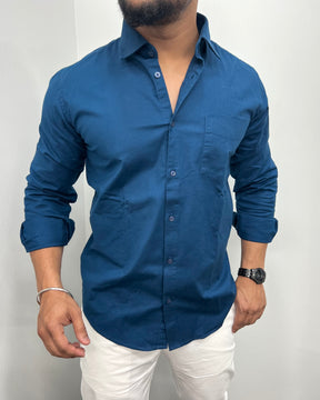 Chintamani Business Class Oxford Lycra Formal Shirt