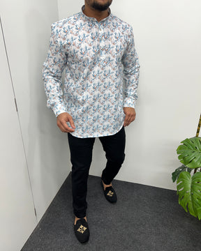 Jari Fabric Printed Premium Short Kurta