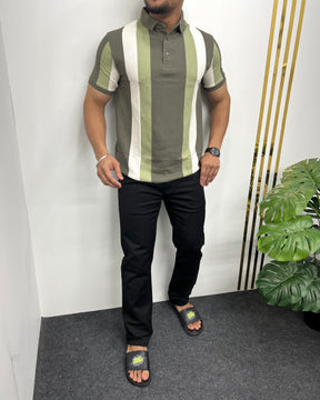 Dusty Matty Structure Striped T-Shirt