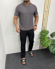 Dark Gray Premium Jacquard T-Shirt