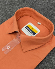 Coral Business Class Oxford Lycra Formal Shirt