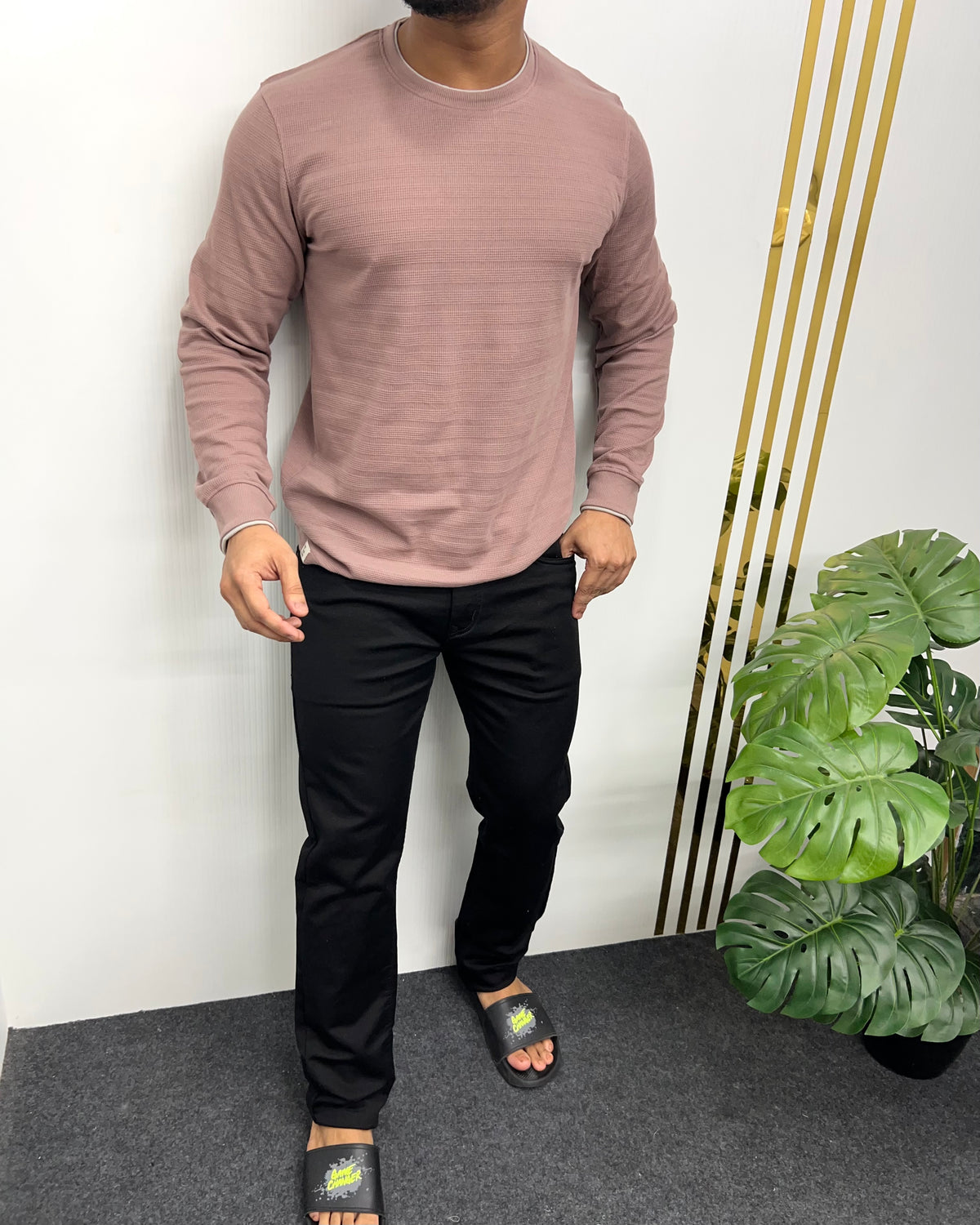 Ivory Plain Knit T-Shirt
