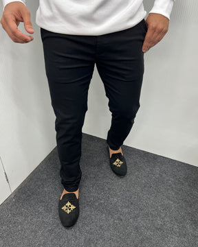 Mill Made Black Cotton Linen Pant