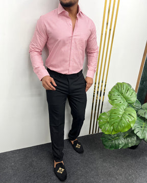 Pastel Pink Cotton Gingham Checks Shirt