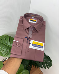 Rose Gold Cotton Satin Lycra Shirt
