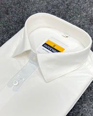 White Business Class Oxford Lycra Formal Shirt
