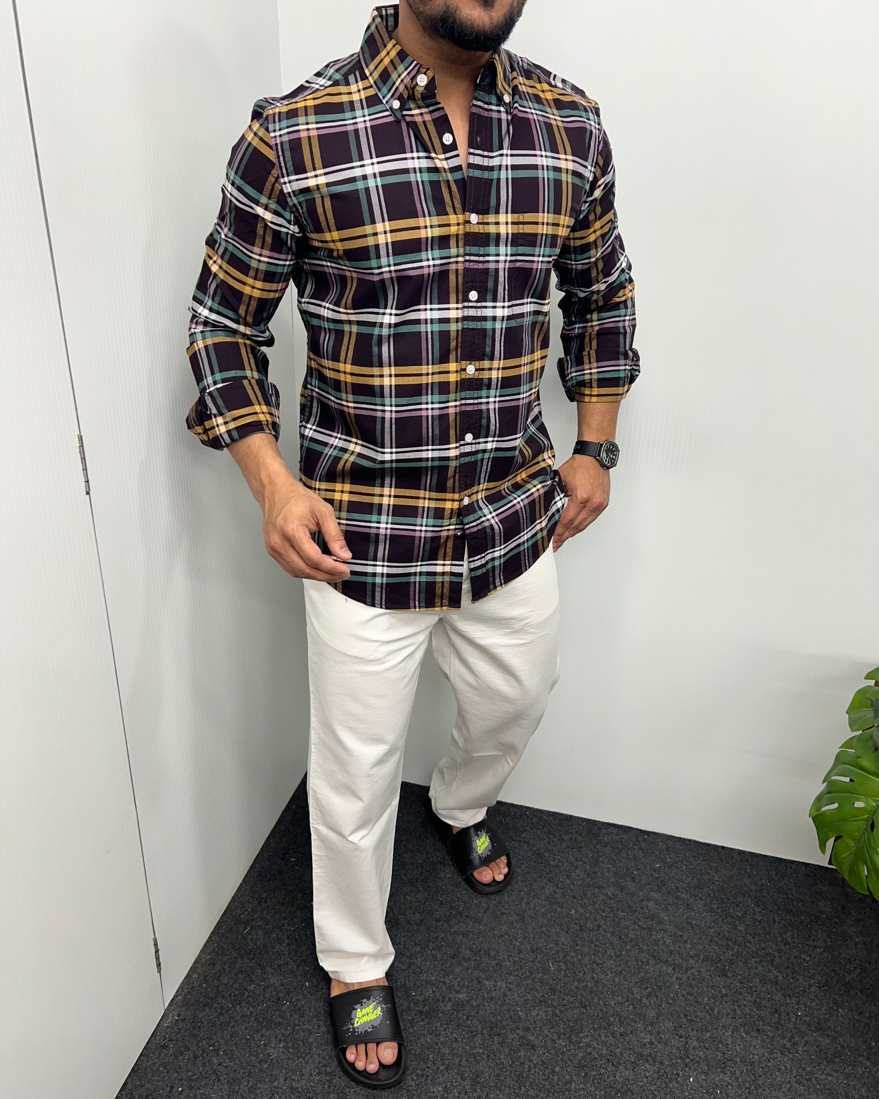 Cotton Oxford Checks Shirt