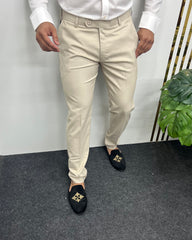 Oxford Beige Flexiwaist Business Class Formal Pant