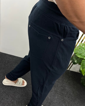 Navy Blue Premium Cotton Matty Track Pant