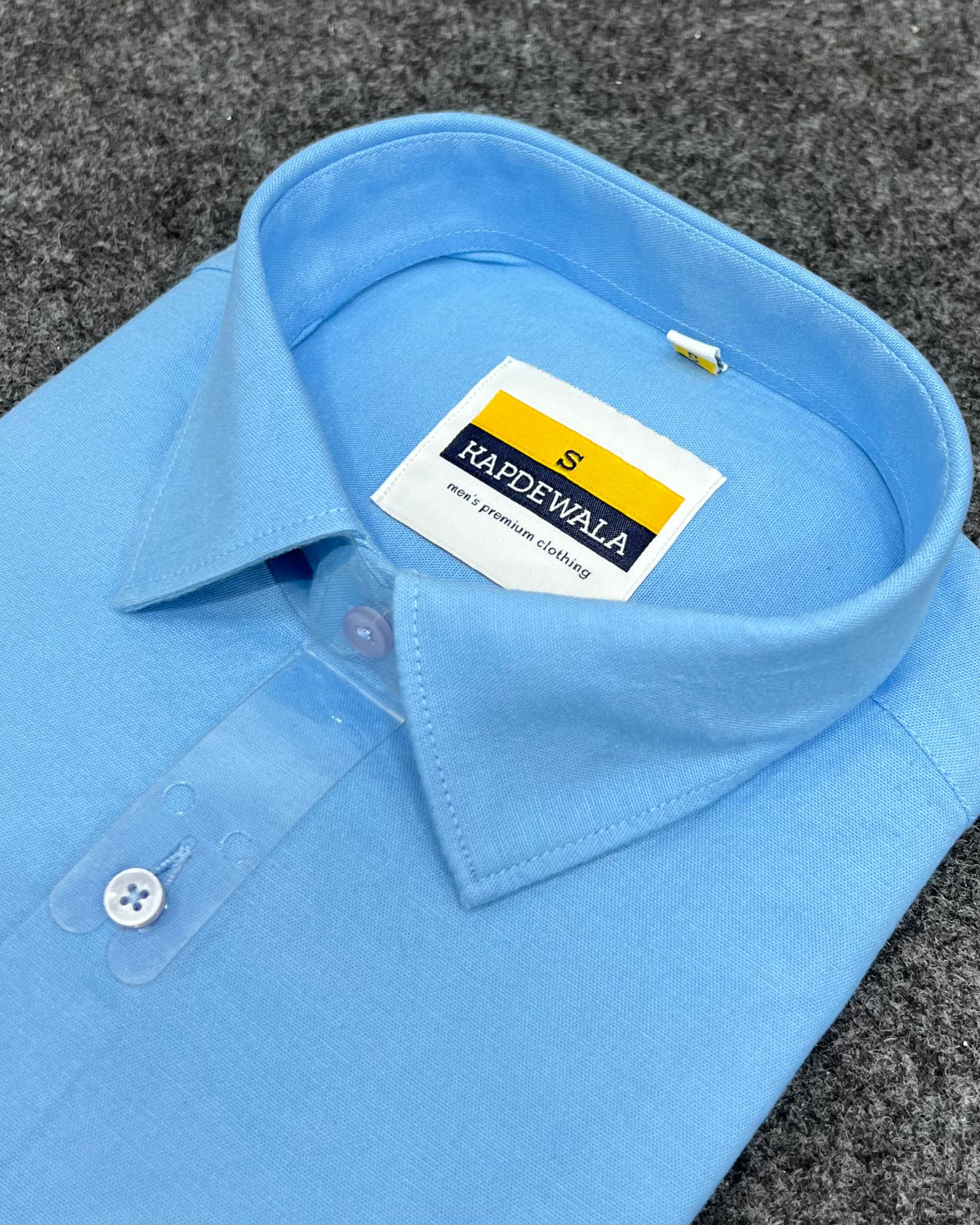 Sky Blue Business Class Oxford Lycra Formal Shirt