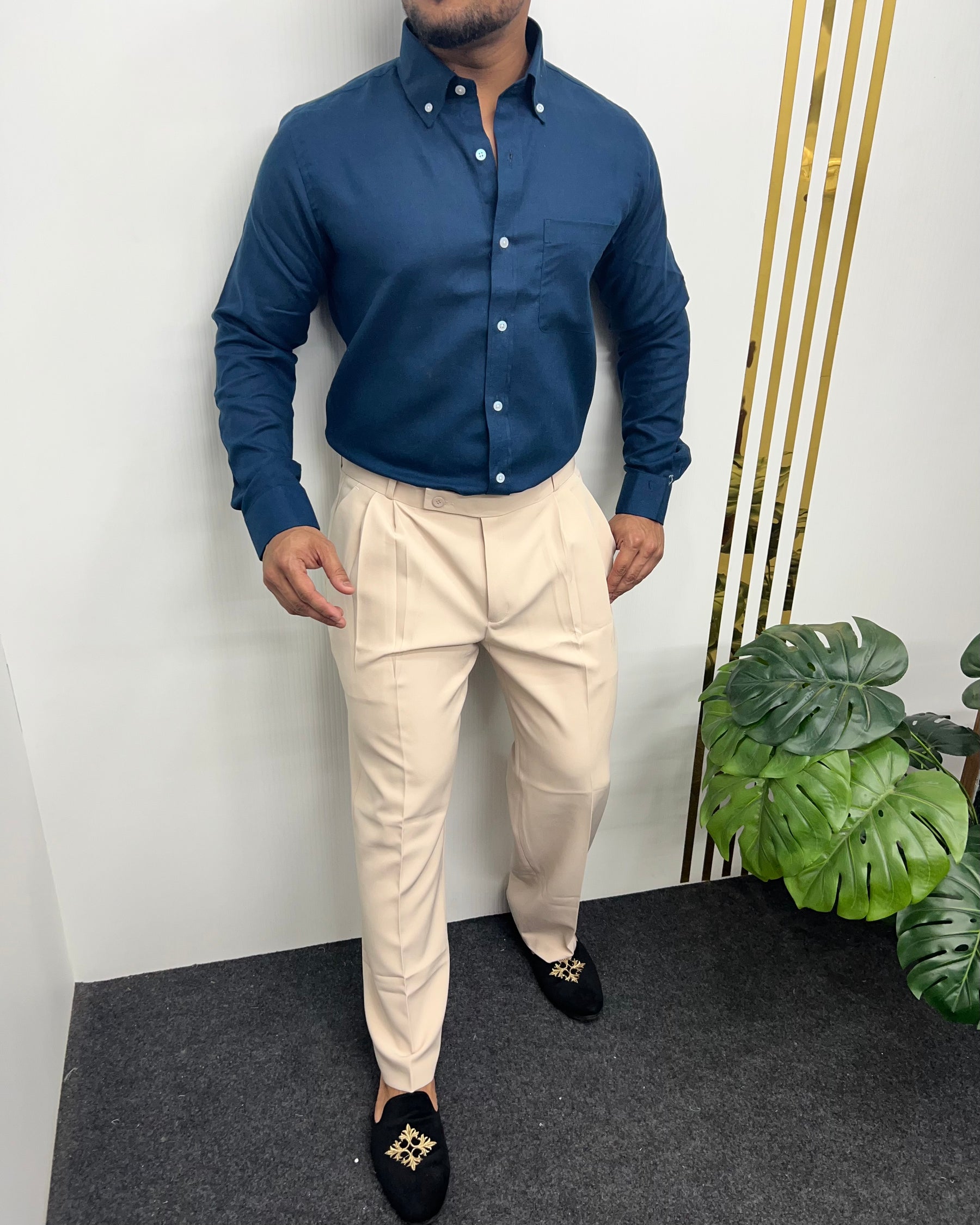Chintamani Cotton Linen Shirt