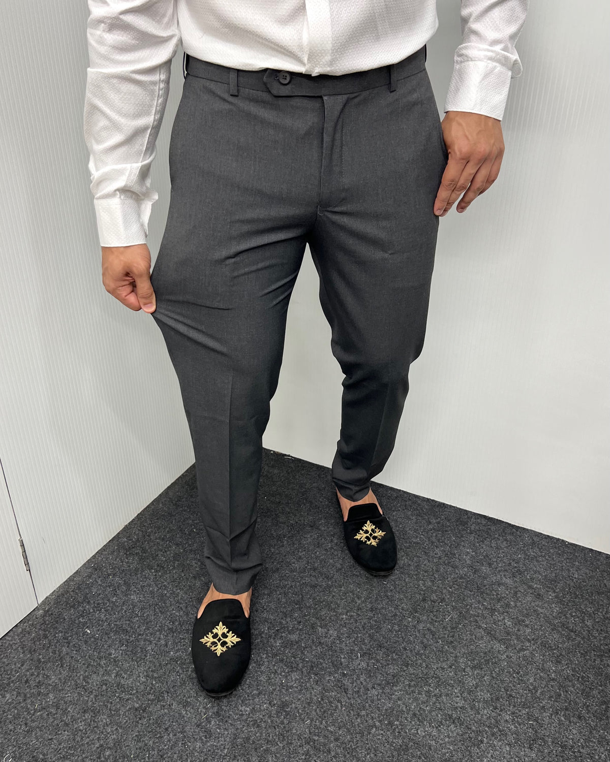 Cement Gray Flexiwaist Business Class Formal Pant