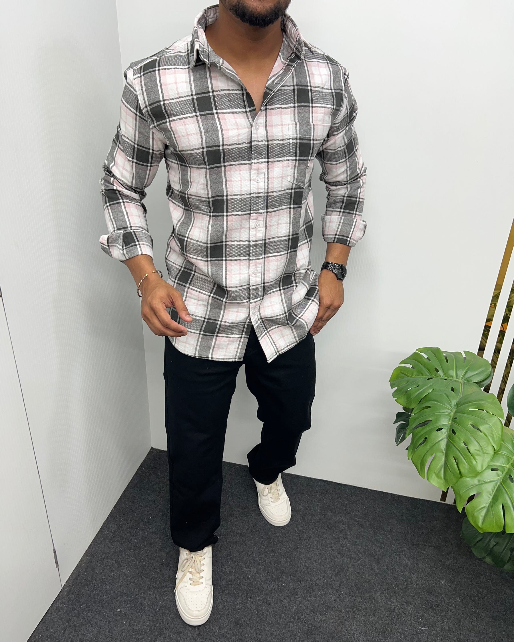 Cotton Dobby Casual Checks Shirt