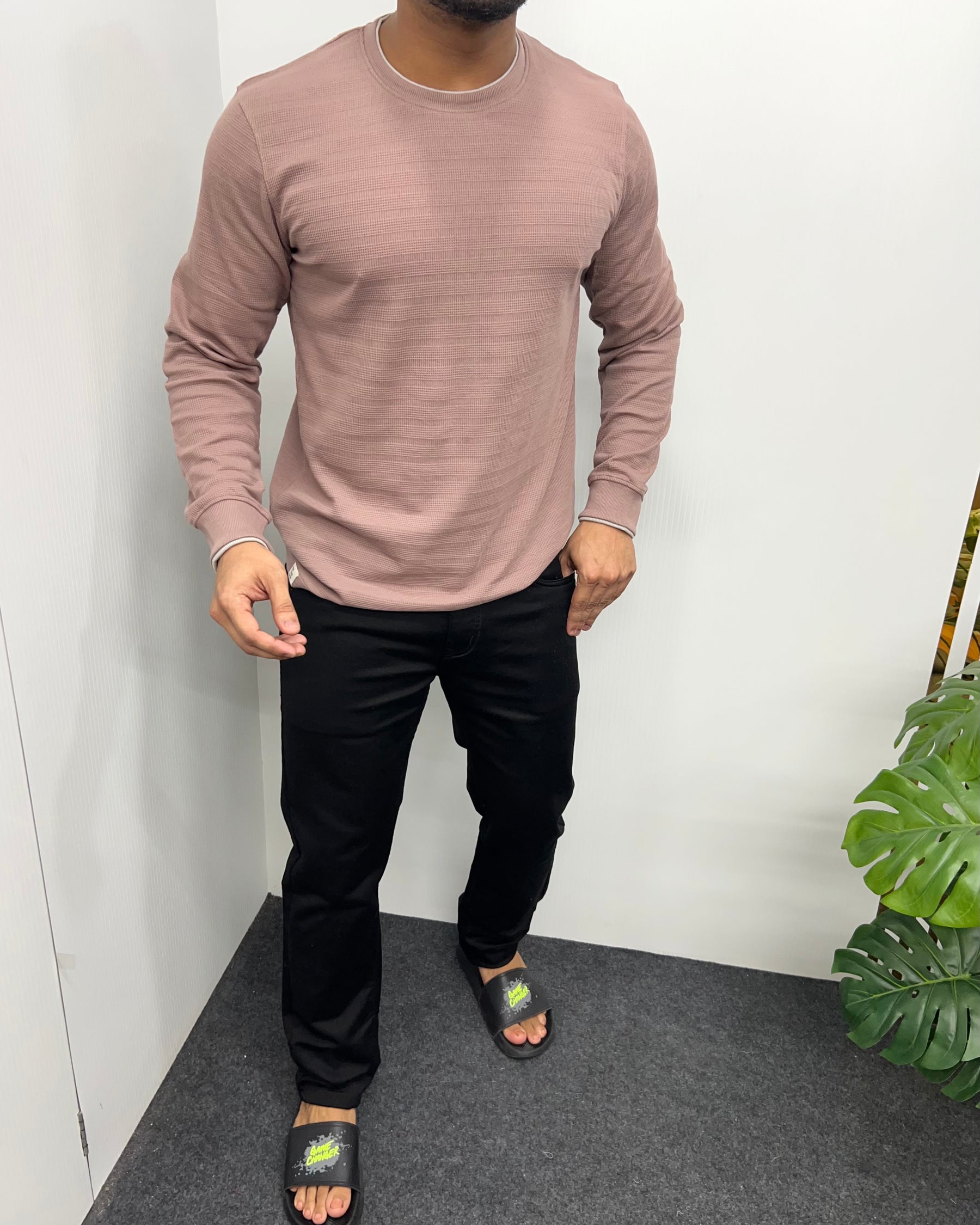 Ivory Plain Knit T-Shirt