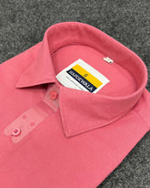 Dark Pink Business Class Oxford Lycra Formal Shirt