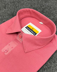 Dark Pink Business Class Oxford Lycra Formal Shirt