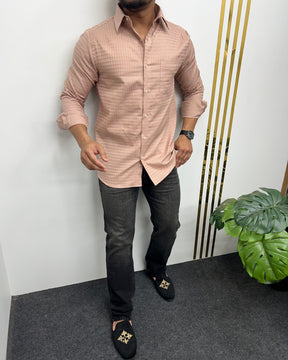 Ivory Self Embroidery Shirt