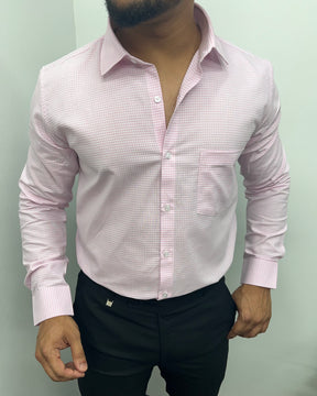 Pink Cotton Gingham Checks Shirt