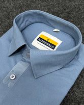 Pastle Blue Business Class Oxford Lycra Formal Shirt