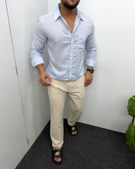 Sky Blue Lyocell Linen Shirt