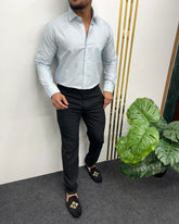 Sky Blue Cotton Gingham Checks Shirt