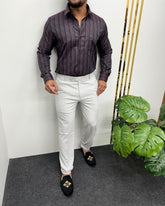 Maroon Premium Giza Finish Shirt