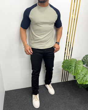 Cotton Waffle Round Neck T-Shirt